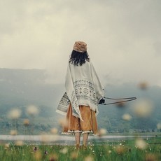 몽골망토 입는담요 감성캠핑 몽골여행 에스닉 망토 담요(기모양말 포함)