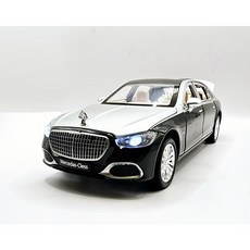 마이바흐 벤츠 S680 다이캐스트 1:24, 실버블랙 투톤, 1개 실버블랙 투톤, 1개