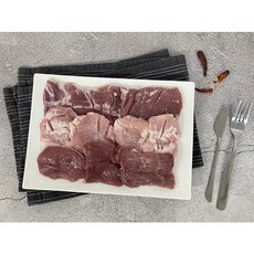 국내산 돼지고기 한돈 특수부위 3종 1kg, 2개, 500g
