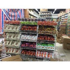 선반 진열대 동관마트 슬롯 랙 과자걸이 편의점 식품완구 약국, 06 라지 90x43x128 4단 논슬램