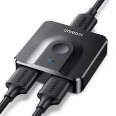 UGREEN 유그린 HDMI 2.0 2대1 4K60Hz 양방향 스위치 3포트 HDR 3D 돌비HD 셀렉터 PS5 PS4 PC Xbox 노트북 닌텐도 모니터 프로젝터 호환 선택기, 1개, CM217