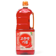 도매 업소용 고추맛기름 1.8L 8개 영미