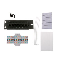 6 포트 CAT5 CAT5E 패치 패널 RJ45 네트워킹 벽 장착 랙 장착 브래킷|네트위킹 도구|, 단일, 1개, 단일