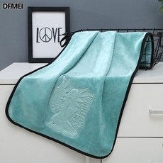 DFMEI 미녀 천사 타올 부드러운 수분 흡수 보풀 없는 면타올 심플 두꺼운 세안타월, 녹색, 35*75, 1개