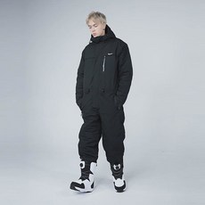 일체형 보드복 스키복 우주복 블랙(누빔) 정비소 polar 점프슈트 방수 원피스 배달복