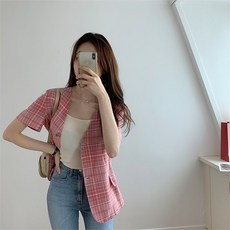 겟잇미포켓 데일리 스트랩 노카라 린넨자켓