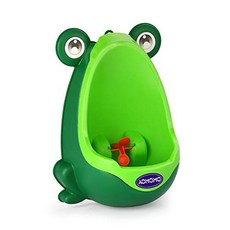 AOMOMO Frog Potty Training Urinal for Boys Toilet with Funny Aiming Target Green, Blackish Green_One Size, Blackish Green_One Size, Blackish Green