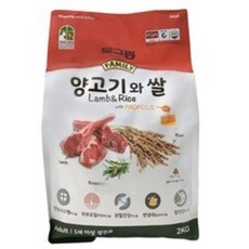 도그랑 어덜트 훼미리 건식사료, 양, 2kg, 3개 - 도그랑사료