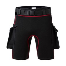  다이빙 반바지 방수 바지 서핑 스노클링 슈트 해파리 재킷 속건성 수영복 스플릿 보드숏, 3. 블랙 레드 실(테크니컬 쇼츠) 