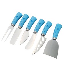 치즈 나이프 버터 커터 칼 슬라이서 미니, 1개, 블루 핸들 플랫 나이프