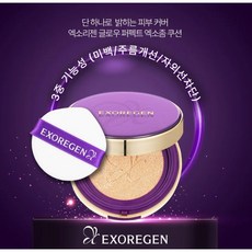 엑소리젠 글로우 퍼팩트 엑소좀 대용량쿠션(20g+20g _본품1+리필1)커버광채쿠션 미세먼지흡착방지