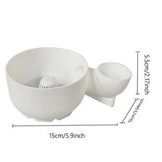 바구니 과일 야외 피크닉을위한 식품 BPA 3D 자동 청소 세탁기 세척 야채 무료 스피너 배수 인쇄 주방, White S