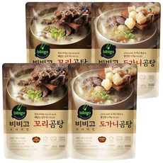 비비고 프리미엄 곰탕 460g x 4 - 도가니곰탕 x 2 + 꼬리곰탕 x 2 Ox Knee Beef Soup x 2 + Ox Tail Beef Soup x 2, 4개