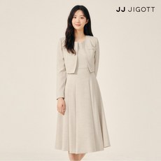 JJ지고트 배색 플리츠 원피스 +재킷 세트 GP5A0OP641 - jj지고트정장세트