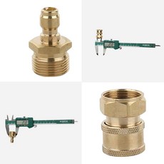 ZCD 2pcs 황동 압력 와셔 가든 호스 노즐 연결 퀵 커플러 m22 남성 및