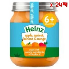 Heinz 하인즈 애플 아프리코트 바나나 주스 항아리 120g 24팩, 24개