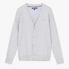 타미힐피거와플브이넥가디건