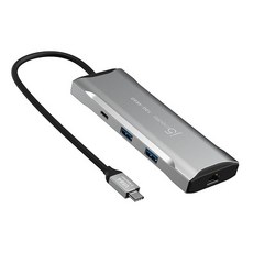 넥스트 이지넷유비쿼터스 USB4 9 in 1 C타입 멀티 어댑터 JCD393, 실버