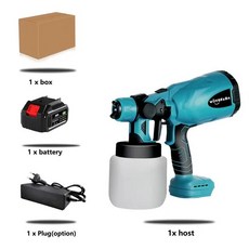18V 전기 가정용 소독 휴대용 페인트 마끼다 0/1/2 배터리 포함, 4.one big battery