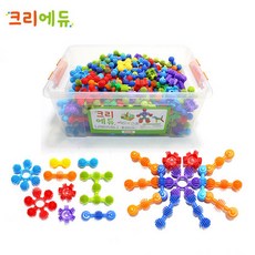 대용량 창의력쑥쑥 아이큐천재 멀티눈꽃송이블럭350p 감성 촉각놀이