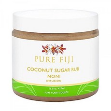 Pure Fiji Coconut Sugar Rub - Organic Exfoliating Sugar Scrub for Body Noni 15, 단일상품