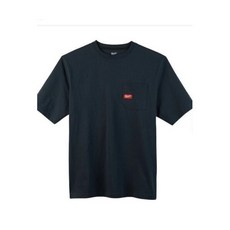 밀워키 601 헤비듀티 포켓 반소매 티셔츠 다양한 사이즈와 색상 124071, S, Navy Blue, 1개 - 밀워키카라티