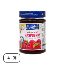 마인탈 사과즙으로 만든 유기농 라즈베리잼, 200g, 4개
