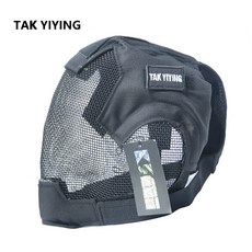 철망 마스크 방탄모 서바이벌 게임 밀덕 전투모 보호장비 코스튬, 검정