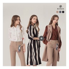 [마르조] [MARZO] 풀코디 4종 (베스트+팬츠+블라우스+원피스)