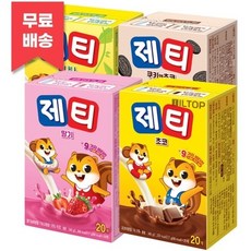 동서 제티 쿠키앤쵸코 20T+바나나 20T+초코렛 20T +딸기 20T 총 80T