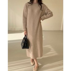 보웬 말림 골지 원피스 (2colors)