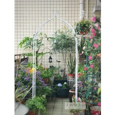 가든 아치 장미 울타리 넝쿨 덩굴 게이트 대문 터널 화단 꾸미기 정원 전원 주택 조경, 흰색 80cm
