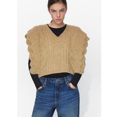 ZARA 케이블 니트 조끼 02142183704
