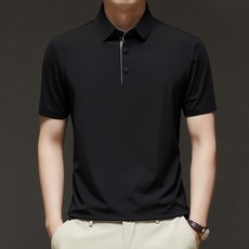 Luspirez 남성 여름 골프티 반팔 카라 티셔츠
