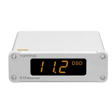 TOPPING D10 Balanced USB DAC ES9038Q2M 384kHz DSD256 Analog/Digital Output Hi-Res Audio Decoder, 02 D10 Balanced Silver - 토핑d10