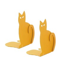 [여기서판다] 북엔드 꼬리고양이/MB-127/2개입/노랑 도서관 책정리 [612600EA], 쿠팡 본상품선택