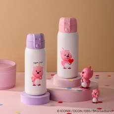 락앤락 잔망루피 데일리 원터치 텀블러, 핑크, 370ml, 1개