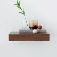 Market ENKEL non-point design wall shelf 29.5x26x5 Brown, 1
