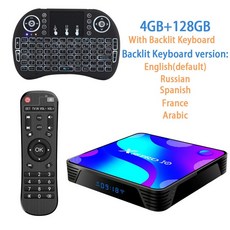 X88프로 안드로이드 10 TV 셋톱박스 2.4 5G 블루투스, 128Gkeyborad_OK_중국