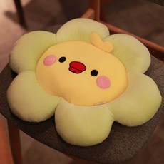 귀여운 동물 방석 꽃모양 쿠션, 플라워 병아리