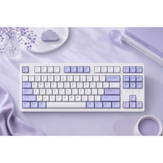 한성컴퓨터 유무선 기계식 텐키리스 키보드, KTT저소음블루, TFG Cloud Max CL, 동그리 키캡 블루베리스무디