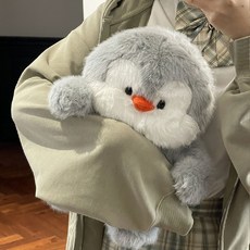 무브바이브 안고자는 귀여운 통통 코알라 돼지 수달 펭귄 동물 봉제 인형 애착 생일 쿠션 바디필로우 필통 오리 모루 강아지 고양이 카피바라, 1개, 33cm