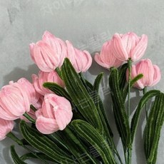 모루꽃다발키트 수제 꽃다발 만들기 시들지않는꽃 기념일 졸업식 입학식, 유색 은방울꽃 30송이 만들기 키트