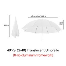 JINBEI 전문 흰색 반투명 부드러운 우산 80cm/31 "100cm/39" 150cm/59 ''스튜디오 사진 빛 반사