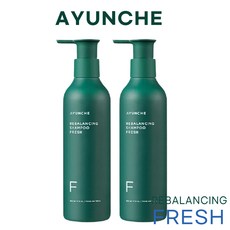 AYUNCHE 아윤채 리밸런싱 샴푸 프레시 500g 탈모 증상 완화 개운함 AYUNCHE REBALANCING SHAMPOO + 퍼스널마켓 비타민 증정, 아윤채 리밸런싱 프레쉬(F) X 2개