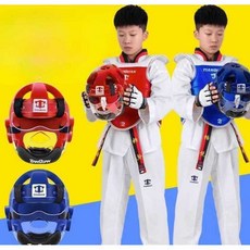  겨루기 장비 태권도호구 보호대 몸통 보호구 세트, 8종  2호 레드 + (손보호대 + 발보호대) 