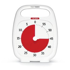 (정품) 타임 타이머 플러스 60분 화이트 당일출발 Time timer plus 60min white 1시간 구글 비쥬얼 시계 휴대용 손잡이 요리 쿠킹 학습 육아 공부 시간 관리