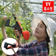 이마켓 & BNS 무꺼락 원예용 농작물 식물 원터치 자동 결속기 1세트 2세트 고추 오이 포도 꽃대 농업용 유인결속 지지대 매듭기 벨크로 테이프 밴딩기 유인줄 스템플러 묶음기