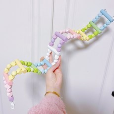 앵무새 계단 레인보우 장난감 새 그네 용품 횃대 조류, 무지개 사다리 11(후크포함길이 약 70cm), 1개