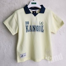 [국내매장판] 캉골 캉골키즈 어린이 카라티 쿨맥스 스포티 로고 반팔티 라임